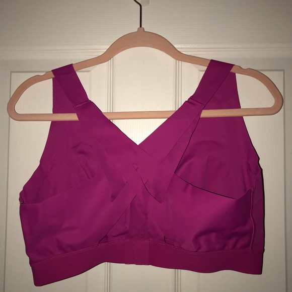 New MTA Sport Women's Size XL Sports Bra Crossback Padded Bright Magenta - Picture 4 of 4